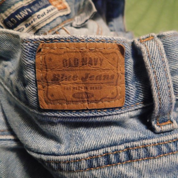 GOOD DISTRESS worn OLD NAVY faded frayed holes clean 16L - Picture 10 of 10